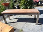 Eettafel bankje, Ophalen, 50 tot 100 cm, Zo goed als nieuw, Metaal