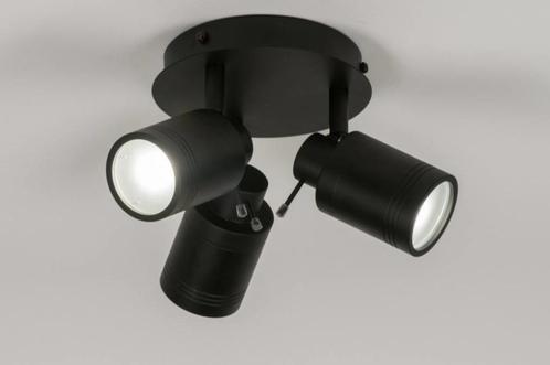 spots zwart of wit staal badkamer bed keuken hal plafondlamp, Huis en Inrichting, Lampen | Plafondlampen, Nieuw, Glas, Ophalen of Verzenden