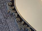 Vintage Grote messing spiegel FG, Italie jaren '60., Antiek en Kunst, Antiek | Spiegels, Ophalen, Ovaal, 50 tot 100 cm, Minder dan 100 cm