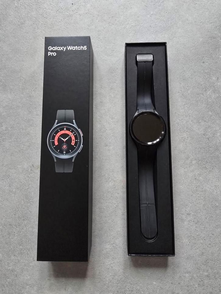 Samsung Galaxy Watch 5 Pro LTE, Sieraden, Tassen en Uiterlijk, Smartwatches, Nieuw, Android, Zwart, Afstand, Calorieverbanding