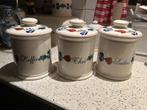 Vintage boerenbont Voorraadpotten Koffie Thee Suiker, Ophalen of Verzenden, Nieuw