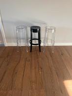3 x kruk Kartell ghost, Huis en Inrichting, Barkrukken, 1 kruk, Ophalen of Verzenden, Gebruikt, Kunststof