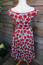 Jurk blauw/ rood Hell Bunny mt S Vaste prijs OPRUIMING, Ophalen of Verzenden, Zo goed als nieuw, Hell Bunny, Maat 36 (S)