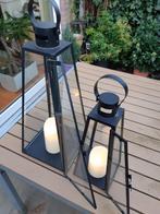 TWEE  INDUSTRIELE  WINDLICHTEN, Huis en Inrichting, Woonaccessoires | Kandelaars en Kaarsen, Ophalen, Gebruikt, Metaal
