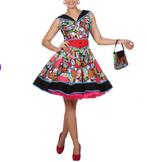 Pop-art Jurk - maat L, Kleding | Dames, Carnaval, Maat 42/44 (L), Ophalen of Verzenden, Zo goed als nieuw