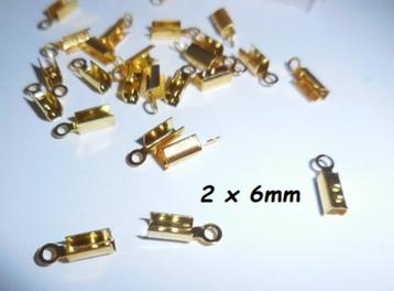 Goudkleurig Kettingverbinders voor Korden, 2 x 6mm beschikbaar voor biedingen