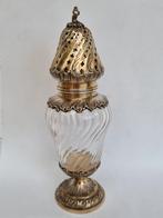 Frans 950 zilver en kristal suiker strooier Belle Epoque, Ophalen of Verzenden, Zilver