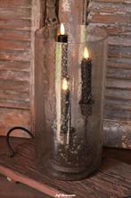 Windlicht bubbelglas serie Donna maat XL, Huis en Inrichting, Woonaccessoires | Overige, Nieuw, Ophalen of Verzenden, Info@jufbrocante.nl