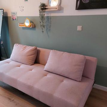 Roze slaapbank / loungebank - Zo goed als nieuw!