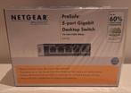 Netgear Switch - GS105 - Desktop - 5 Gigabit Ether, Computers en Software, Netwerk switches, Ophalen of Verzenden, Nieuw