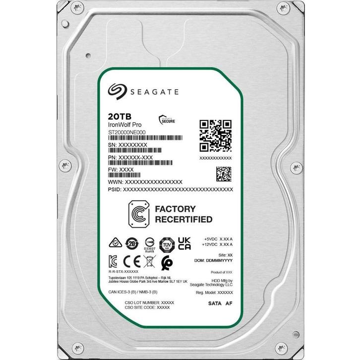 Seagate Ironwolf pro 20Tb (10 op voorraad), Computers en Software, Harde schijven, Zo goed als nieuw, Desktop, Intern, HDD, SATA