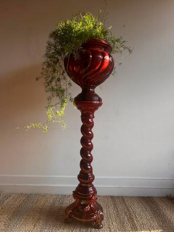 Franse Piedestal zuil met bloempot 1930’s Antiek Vintage beschikbaar voor biedingen
