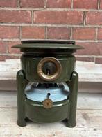 Petroleumstel / oliestel 1 pits donkergroen emaille, Antiek en Kunst, Ophalen of Verzenden