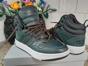 NIEUW adidas hoops basketball mt 40 mid donkergroen zwart  beschikbaar voor biedingen