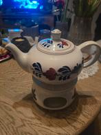 Boerenbont Theepot Zeeland met Warmhoud Pitje nr. 106, Ophalen of Verzenden, Gebruikt