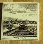 wandtegel 15x15cm Elburg anno 1700 pad dorp molen boot bruin, Antiek en Kunst, Antiek | Wandborden en Tegels, Ophalen of Verzenden