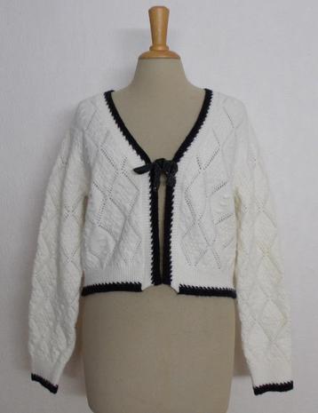 Trachten look lief beige/zwart vestje! L beschikbaar voor biedingen