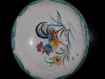 Schaal met Haan - Handbeschilderd & Genummerd beschikbaar voor biedingen