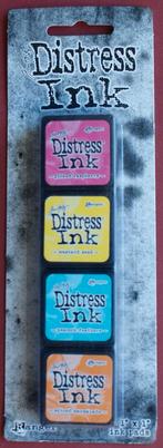 Tim Holtz Distress Mini Inkpads, sets van 4 mini pads., Verzenden, Nieuw, Inkt, Foam of Stempelhouder