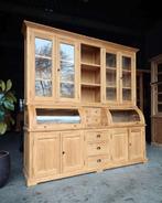 Teakhouten grutterskast | Apothekerskast | Rond glas #2651, Huis en Inrichting, Niet ingevuld, Gebruikt, Met klep(pen), 200 cm of meer