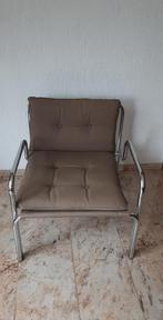 Vintage fauteuil design jaren 70, Ophalen, Minder dan 75 cm, Metaal, 50 tot 75 cm