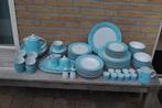 Groot Compleet Blauw Wit Servies van L. Dake en Zn., Antiek en Kunst, Antiek | Servies compleet, Ophalen