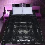 Zwart waterdicht lak laken / wetlook beschermend beddengoed, Verzenden, Zwart, Dekbedovertrek, Nieuw