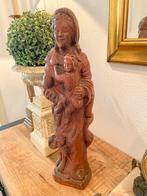Antiek Mariabeeld 44 cm hout, Antiek en Kunst, Ophalen of Verzenden