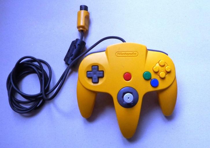 Originele Controller voor de Nintendo 64 Geel, Spelcomputers en Games, Games | Nintendo 64, Gebruikt, Overige genres, 1 speler