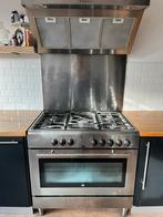 Gasfornuis, oven en afzuigkap - Whirlpool, 5 kookzones of meer, Vrijstaand, Gebruikt, 45 tot 60 cm