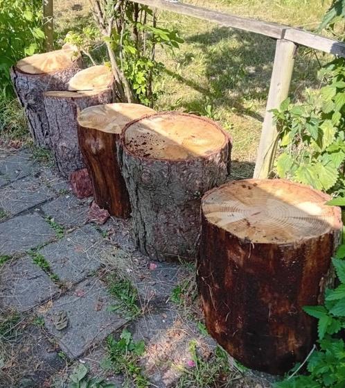 Een paar stammen, Den en Spar, Tuin en Terras, Haardhout, Stammen, Overige houtsoorten, Minder dan 3 m³, Ophalen