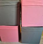 4 IKEA Stoffen Bakken Kallax - Roze & Grijs, Minder dan 50 cm, Gebruikt, 50 tot 100 cm, Ophalen of Verzenden