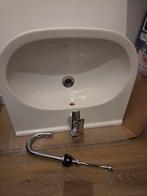 Wasbak Villeroy & Boch + 2 kranen Grohe, Ophalen, 50 tot 100 cm, Zo goed als nieuw, Minder dan 100 cm