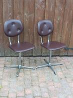 2 x Retro souderop bureau stoel, jaren 60 draaistoel, Huis en Inrichting, Ophalen, Zo goed als nieuw, Eén
