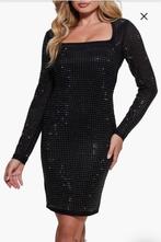 Guess Zwarte Rhinestone Minidress - Zo goed als nieuw, Ophalen of Verzenden, Zo goed als nieuw, Zwart, Boven de knie