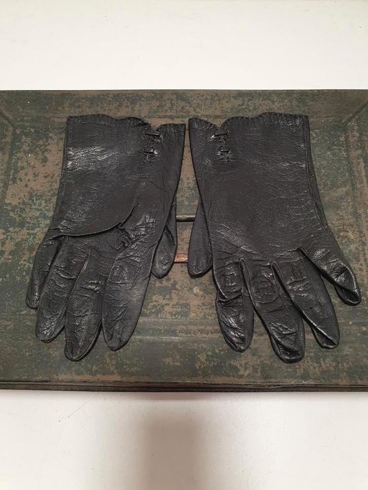 handschoenen leer zwart, kleine maat, Motoren, Kleding | Motorkleding, Handschoenen, Dames, Tweedehands, Ophalen of Verzenden