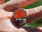 Vanoli 925 zilver ring voor heren carneool agaat maat 23, Vanoli, Overige kleuren, 20 of groter, Amsterdam