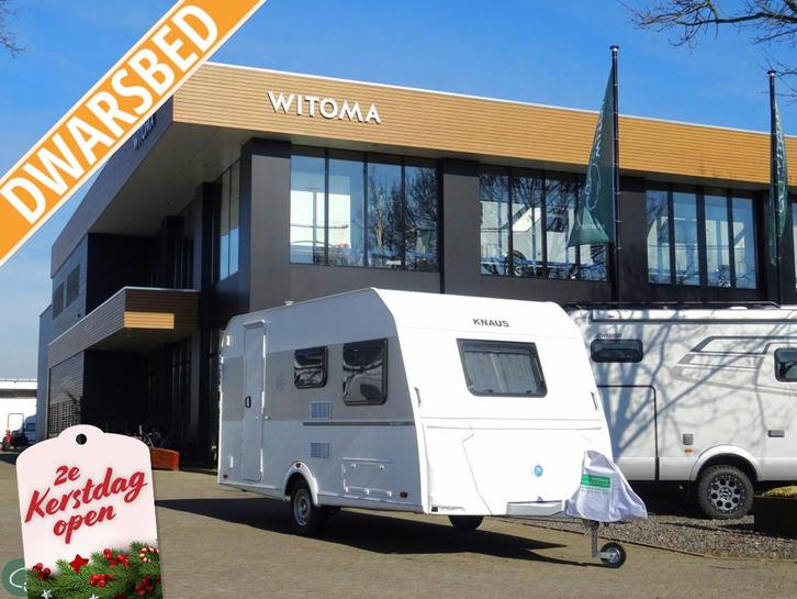 Knaus Sport 420 QD 2e kerstdag geopend!, Caravans en Kamperen, Caravans, Bedrijf, tot en met 4, 1000 - 1250 kg, Treinzit, Knaus