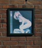 Leuke foto pin-up girl ingelijst achter ontspiegelt glas., Minder dan 50 cm, Print, Minder dan 50 cm, Gebruikt