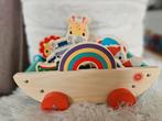 Houten Ark met dieren van Fisher Price, Ophalen of Verzenden, Gebruikt, Duw- of Trekspeelgoed