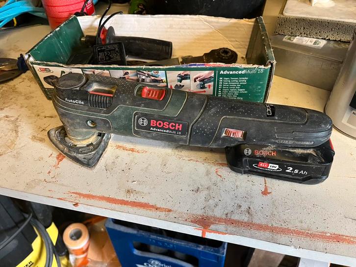 Bosch Advanced multitool met accu, Doe-het-zelf en Verbouw, Gereedschap | Schuurmachines, Gebruikt, Overige typen, Minder dan 600 watt