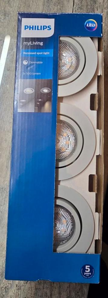 6 pakken nieuwe philips spots inhoud 3 spots kleur grijs beschikbaar voor biedingen