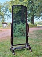 Oude vintage Engelse mahoniehouten passpiegel spiegel dressb, Huis en Inrichting, Minder dan 50 cm, N, Ophalen of Verzenden, N