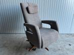Beige Relaxstoel met Elektrische Bediening, Ophalen, Gebruikt, Minder dan 75 cm, Hout