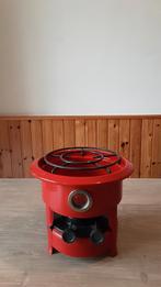 EMAILLE ROOD 2 PITS PETROLEUMSTEL., Antiek en Kunst, Antiek | Emaille, Ophalen of Verzenden