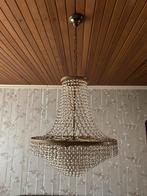 Elegante kroonluchter met kristallen, Huis en Inrichting, Lampen | Kroonluchters, Ophalen, Gebruikt, Metaal