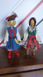 Poolse vintage houten poppen in klederdracht, Verzamelen, Poppen, Ophalen of Verzenden