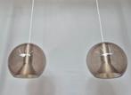 Vintage hanglamp - Raak met 2 globes - Jaren 70, -, -, Ophalen of Verzenden, Zo goed als nieuw