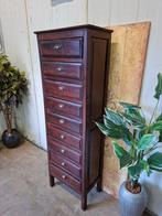 Klassieke hoge ladekast, apothekerkast, archiefkast, Huis en Inrichting, Kasten | Ladekasten, Ophalen of Verzenden, Zo goed als nieuw