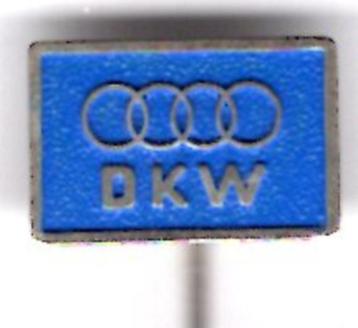 DKW blauw op zilverkleurig auto speldje ( A_255a ) beschikbaar voor biedingen